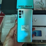 Handphone Second oppo Reno 6 8/128 hp seken oppo reno 6 LTE FULLSET MO