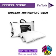 FunTech OSTEO CARE 100% NATURAL LATEX PILLOW High Quality Neck Relax Pillow (SNOWFLAKES)