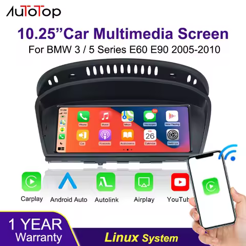 AUTOTOP 8.8" Linux Wireless Carplay Android Auto Car Radio For BMW 3/5 Series E60 E61 E63 E90 E91 20