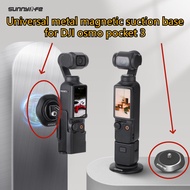 Sunnylife for DJI Osmo Pocket 3 Metal Magnetic Base Expansion Adapter Steering Bracket