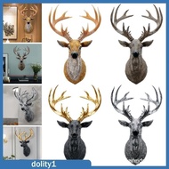3D Deer Head Statue Wall Mounted Resin Animal for Gallery Decor EHJA OL8I WVSC HMVF
