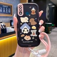 Casing hp for VIVO Y12 Y15 Y17 Y11 2019 Y12i Y3 Y3s 2020 Case Cute Dog Pattern Cartoon Silicone Phon