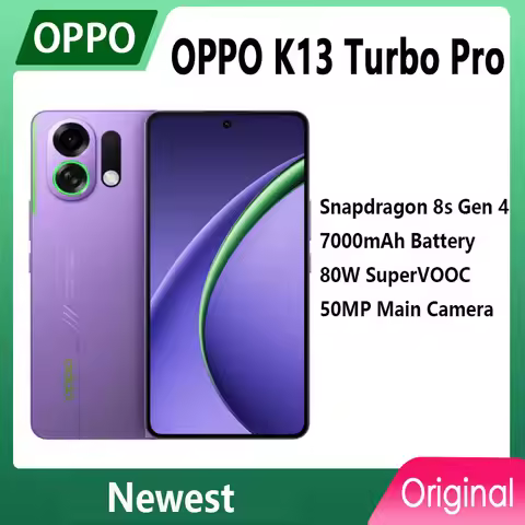 Original Oppo K13 Turbo pro Mobile Phone Snapdragon 8S Gen 4 50.0MP Camera 80W Charge 7000mAh Batter