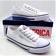 [011-2337B] ALL NEW All-America Kasut Sekolah Putih // All-America White School Shoes