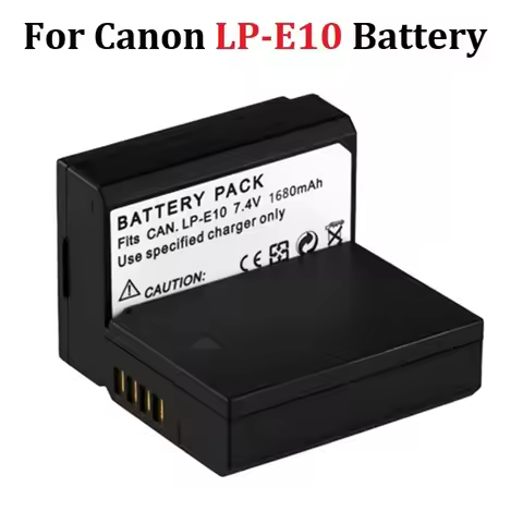 Original LP-E10 LP E10 LPE10 Battery 1680mAh for Canon EOS 1100D 1200D 1300D Kiss X50 X70 X80 Rebel 