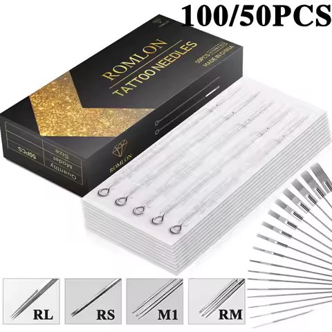 100/50PCS Professional Tattoo Needle RL RS M1 RM Sterilized Tattoo Needles For Tattoo Liner and Shad
