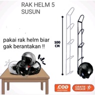 GANTUNGAN Iron Hanging Helmet Rack 5 tiers 4 tiers 3 tiers Sturdy Helmet Hanging Rack Strong Wall Mo