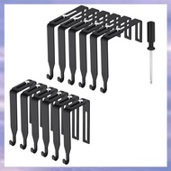(JMTI) Cubicle Hangers Universal Partition Hanger Set Metal Black Cubicle Hooks Door Mirror Hanger C