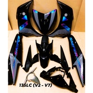 COVERSET YAMAHA LC135 V2-V7 SNIPER RAINBOW & STICKER
