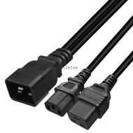 MIS C20 to C13+C19 Y Splitter Power Cord 250V IEC 320 Single IEC 320 C20 Male