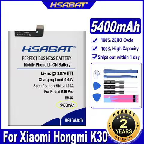 5000mAh-5400mAh Battery for Xiaomi Redmi K30 K30i 4G 5G / Redmi K30 Pro / Mi Poco F2 Pro BM4P BM4Q