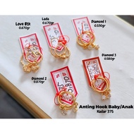 BABY GOLD EARRINGS 375 (8k) & 300 (6K)