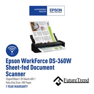 Epson WorkForce DS-360W Wi-Fi Portable Sheet-fed Document Scanner