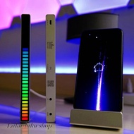Lampu Ritme Musik Bar Strip LED Kontrol Sensor Suara Audio RGB Tabung Warna-Warni Spectrum Mobil PC 