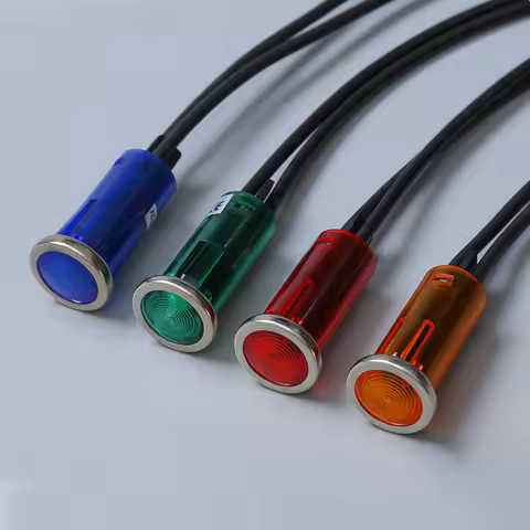WL-02 12MM Plastic Indicator Light 12V/24V/110V/220V Industrial LED Pilot Lamp with 2Pin Terminal LE