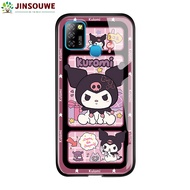 Jinsouwe เคสโทรศัพท์สำหรับ Infinix Smart 5 /X657เคส Smart5 X657c สำหรับเด็กหญิงเด็กชายการ์ตูน Koulomi My Melody เคสกระจกเทมเปอร์