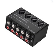 Mixer Audio Stereo Mini Dengan 4 Channel RCA Input Kontrol Volume