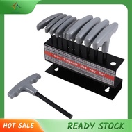 [In ] 10PCS Imperial Hex Key T-Handle Set 3/32"-3/8" T-Handle Allen Wrench Set with Storage Rack for