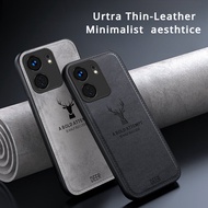 Luxury Leather Deer Head Phone Case Xiaomi Poco C65 C40 X5 F5 M3 Pro X3 F3 F4 GT M5S M3 14 Pro Shockproof Soft Silicone Cover