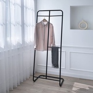 【Sim'n Coz】L型雙排掛衣架/落地衣架/吊衣桿 (黑)