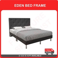 Eden Fabric and Leather Bed Frame In 16 Color / Divan Bed (Free Delivery and Installation)