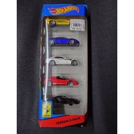 Hot Wheels Ferrari 5 pack F40 Enzo 458 Spider 430 Scuderia 612 Scaglietti not Tomica Kyosho Tarmac I