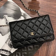 CHANEL WOC肩背包 羊皮黑金 AP0250/晶片款