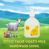 Tesco Value Goat's Milk Handwash 500ml / Cecair Cucian Tangan Susu Kambing 500ml