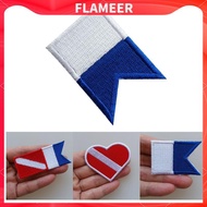 [FlameerMY] Alpha Flag diver Flag Patch Badge Scuba Diving  Embroidered Decorative Patches