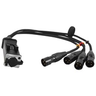 RJ45 CAT5 Shielded Cable to 4 Channel 3-Pin XLR Male Connectors Multi-Network Receiver Cable for Sta