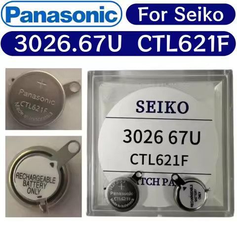 Original CTL621F 3026.67U Battery 3026-67U For Seiko Watch 1B21 1B22 1B25 1B32 1B35 Rechargeable Bat