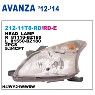 212-11t8-rdb HEADLAMP Headlight HEAD LAMP TOYOTA ALL NEW AVANZA 2012 2012 2013 2014 2015 DAIHATSU XENIA 2012