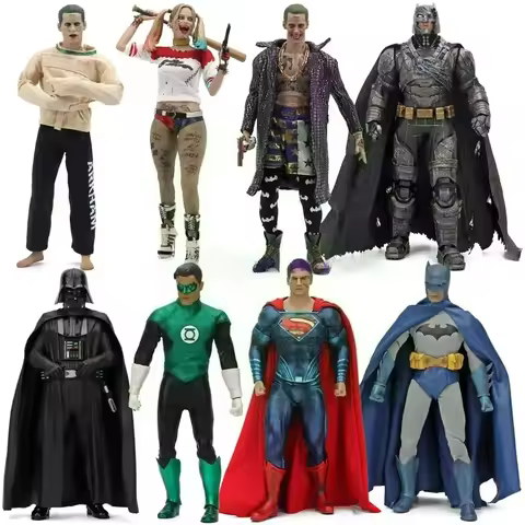 2023 DC Super Heroes Joker Harley Quinn Batman Superman Flash Green Lantern Statue PVC Anime Model T