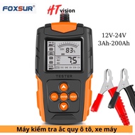 FBT 200 12V-24V 3AH-200AH car and motorbike battery tester checks CCA battery, measures resistance, 
