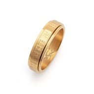 แหวนหัวใจพระสูตร แหวนสแตนเลสหมุนได้ แหวนหฤทัยสูตร แหวนเสริมความมั่งคั่งรำ่รวย (รุ่นบาง) พร้อมส่ง!!