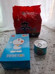 麥當勞 親子會 Doraemon 叮噹 食物盒 辛辣麵 茄汁焗豆