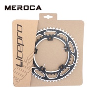 MEROCA Bicycle Litepro 130Bcd Double Chainring Folding Road Bike Aluminum Alloy 53-39T Chain Wheel