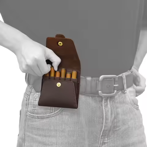 Crazy Horse Leather Rifle Ammo Wallet Shell Cartridge Pouch Shell Holder Ammo Carrier .308 .30-06 .2