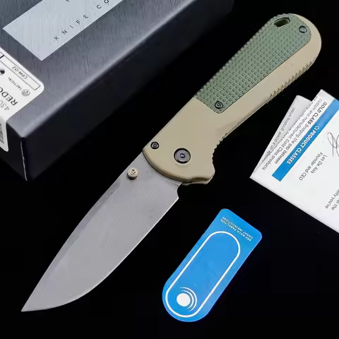 BM 430 Redoubt Folding Knife 3.55" CPM-D2 Graphite Black Plain Blade Grivory Handles 430BK Camping T