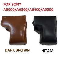 Leather Case sony A6000, A6300, A6400, A6500 - Black by Blessy store