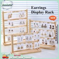 Solid Wooden Jewellery Display Rack with Hooks Ornaments Organiser Rack Earrings Storage Hanging Rac