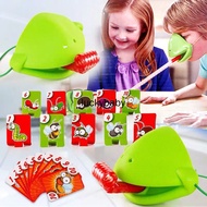 Kids Novelty Toys Lizards Mask Frog Tongue-Sticking Card Double Game Child Party Desktop Game Funny Toy Halloween Christmas Gift