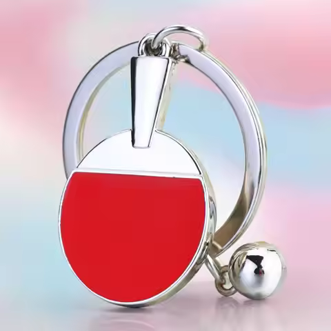 Zinc Alloy Table Tennis Keychain Fashion Sport Pingpong Table Tennis Ball Keychain Creative Pingpong