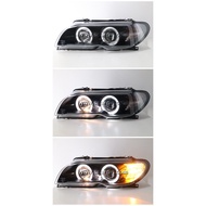 BMW E46 2 Doors LCI 03-05 Projector Headlamp w Ring { 1 Pair Left & Right }