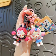 Creative Electroplating Devil Sleeping Girl Keychain Cute Cartoon Colorful Doll Trendy Play Pendant 