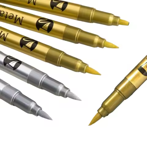 1pc Point Pen Marker Acrylic Paint Highlights Metallic Permanent Marker Gold Silver Epoxy Resin Draw