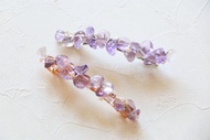 天然紫水晶髮夾 天然紫水晶髮飾