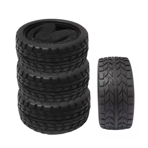 4Pcs 1/10 65MM On-Road Car Soft Tires High Grip Rubber Tyre Hot Melt Tire For HSP Tamiya HPI Kyosho 