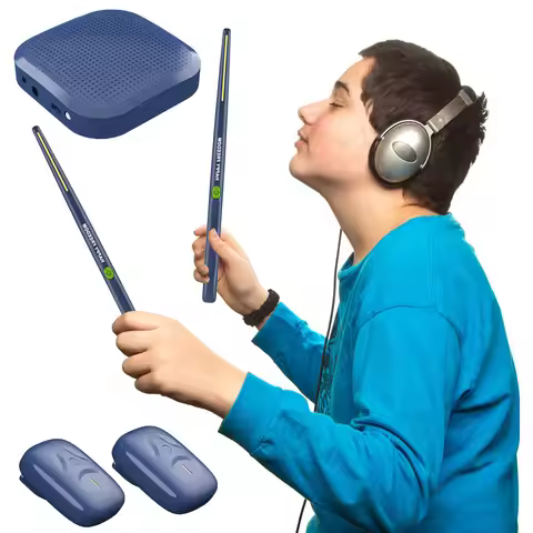 Electronic Virtual Air Drum Drumsticks Pedals Portable Smart Electronic Drum Set for Beginners Child