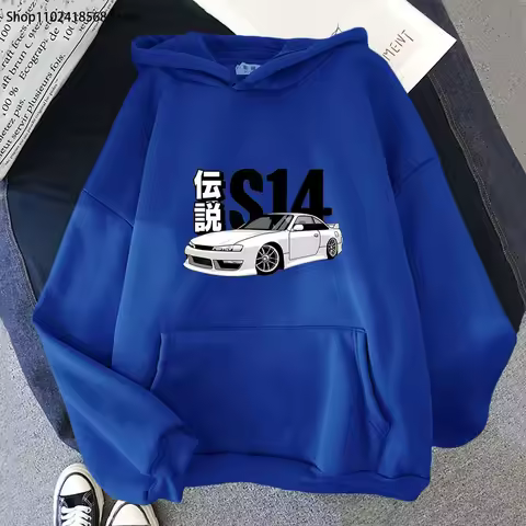 Anime Initial D Hoodie Drift JDM Sweatshirt Pullover EU Size Silvia Streetwear Men S Comic14 Japan C